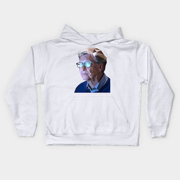 Bill Gates Kids Hoodie by Worldengine